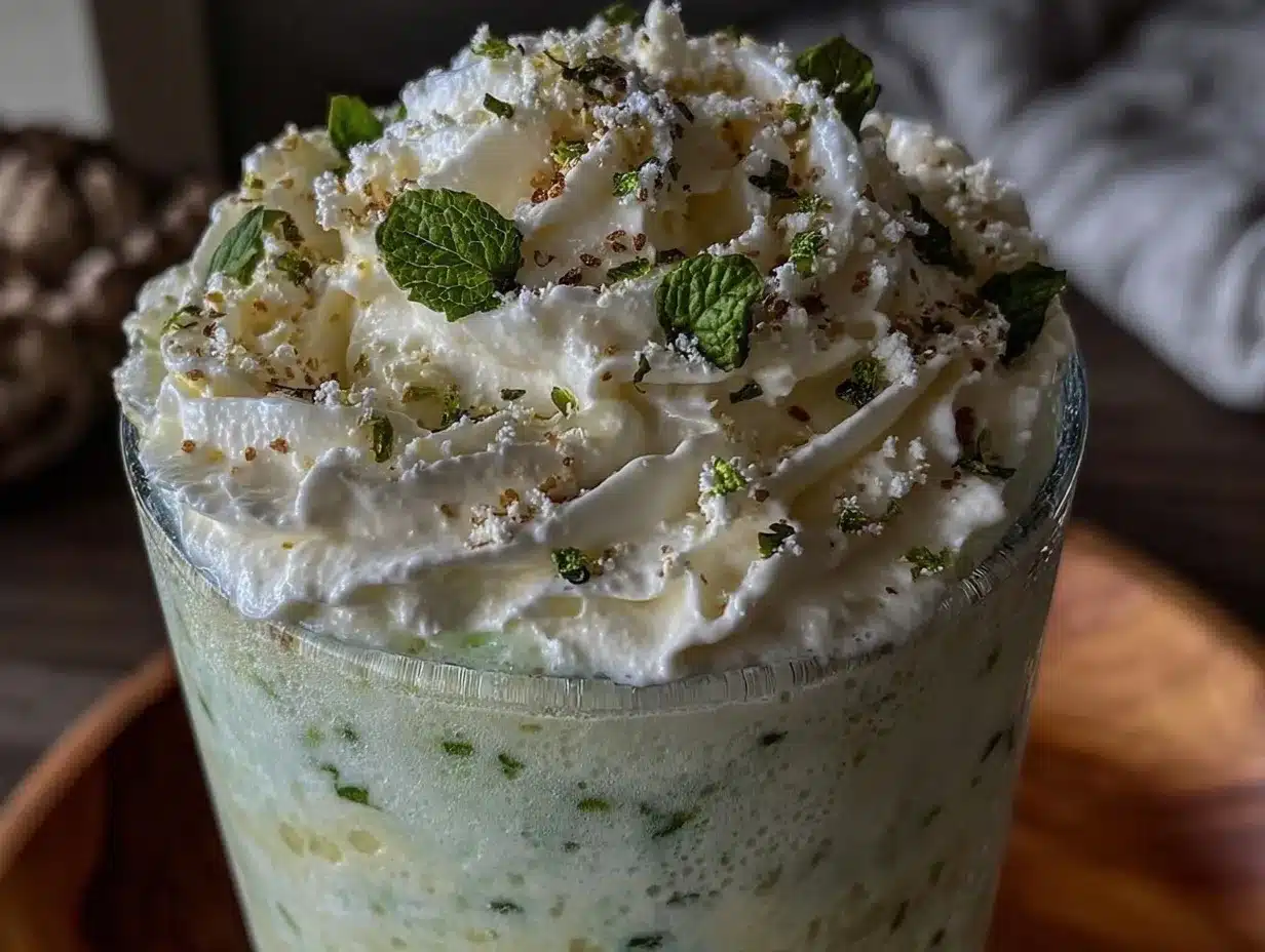 creamy shamrock mint milkshake preparation steps
