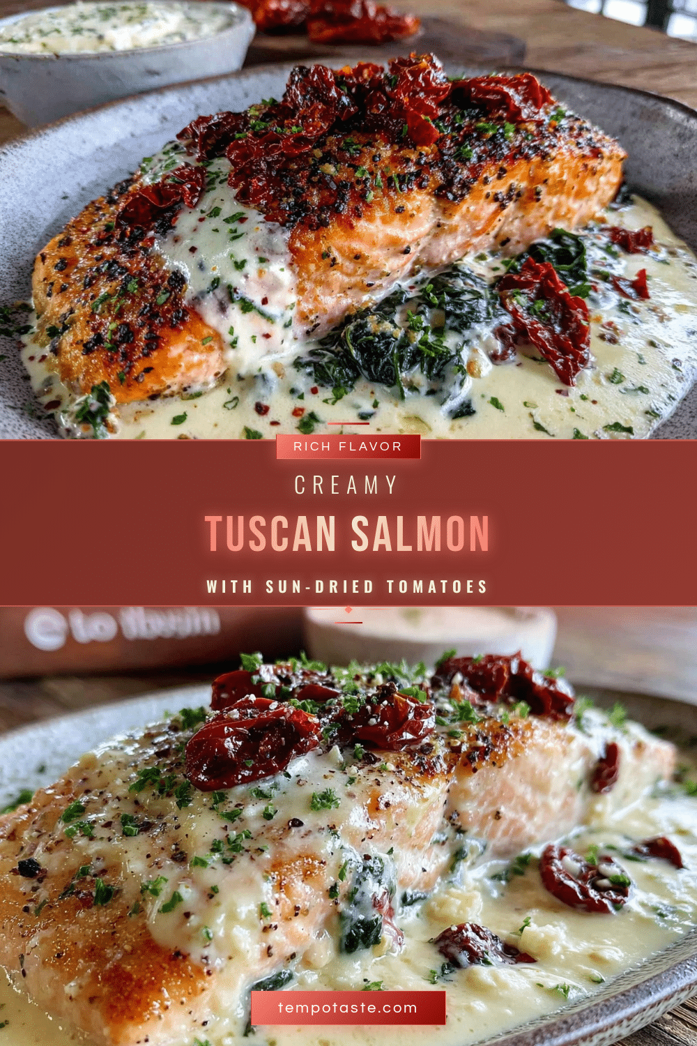 creamy tuscan salmon recipe