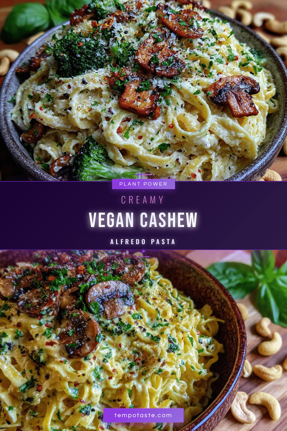 creamy vegan cashew Alfredo pasta recipe