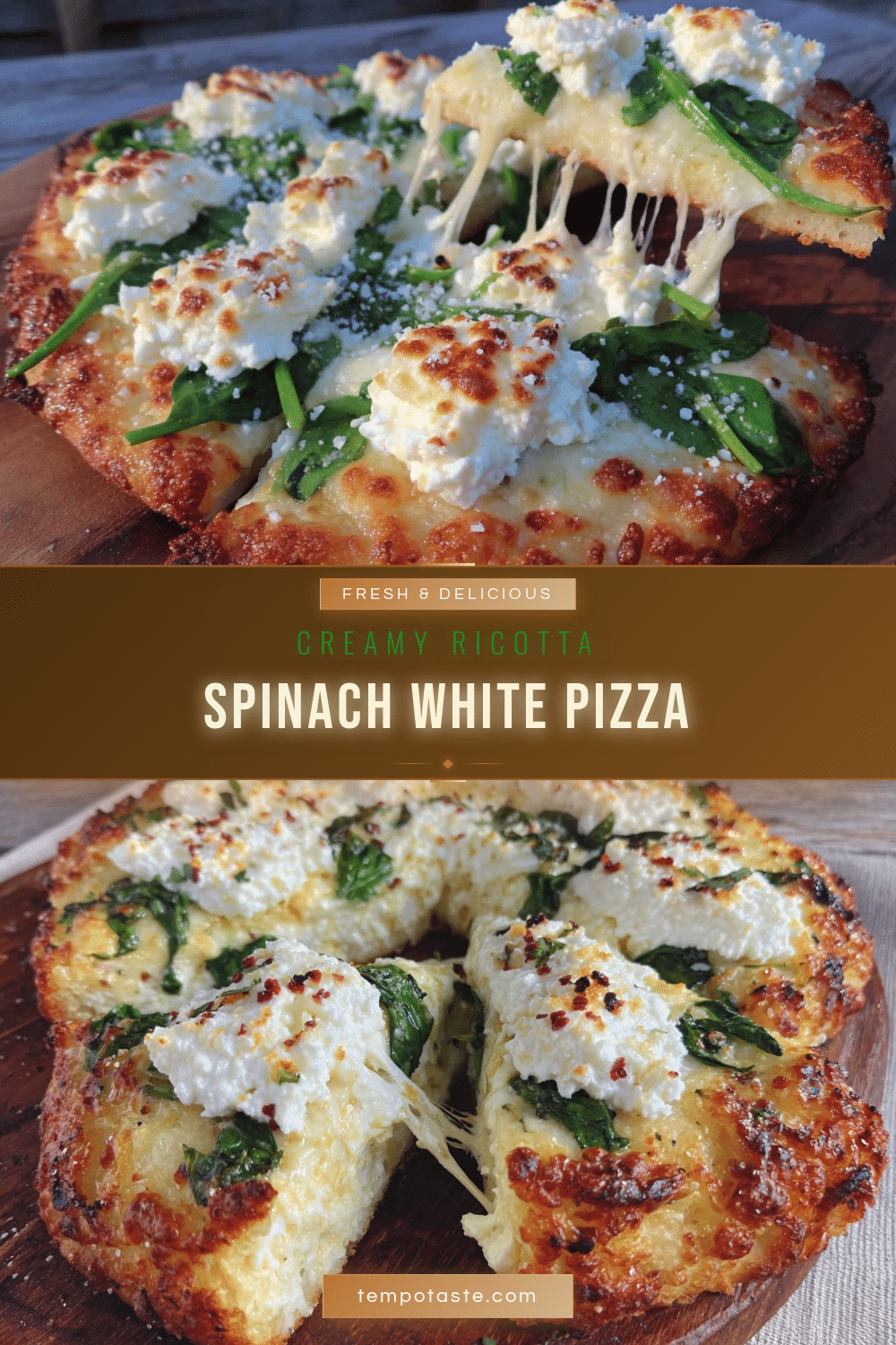 creamy white pizza with ricotta and spinach recipe