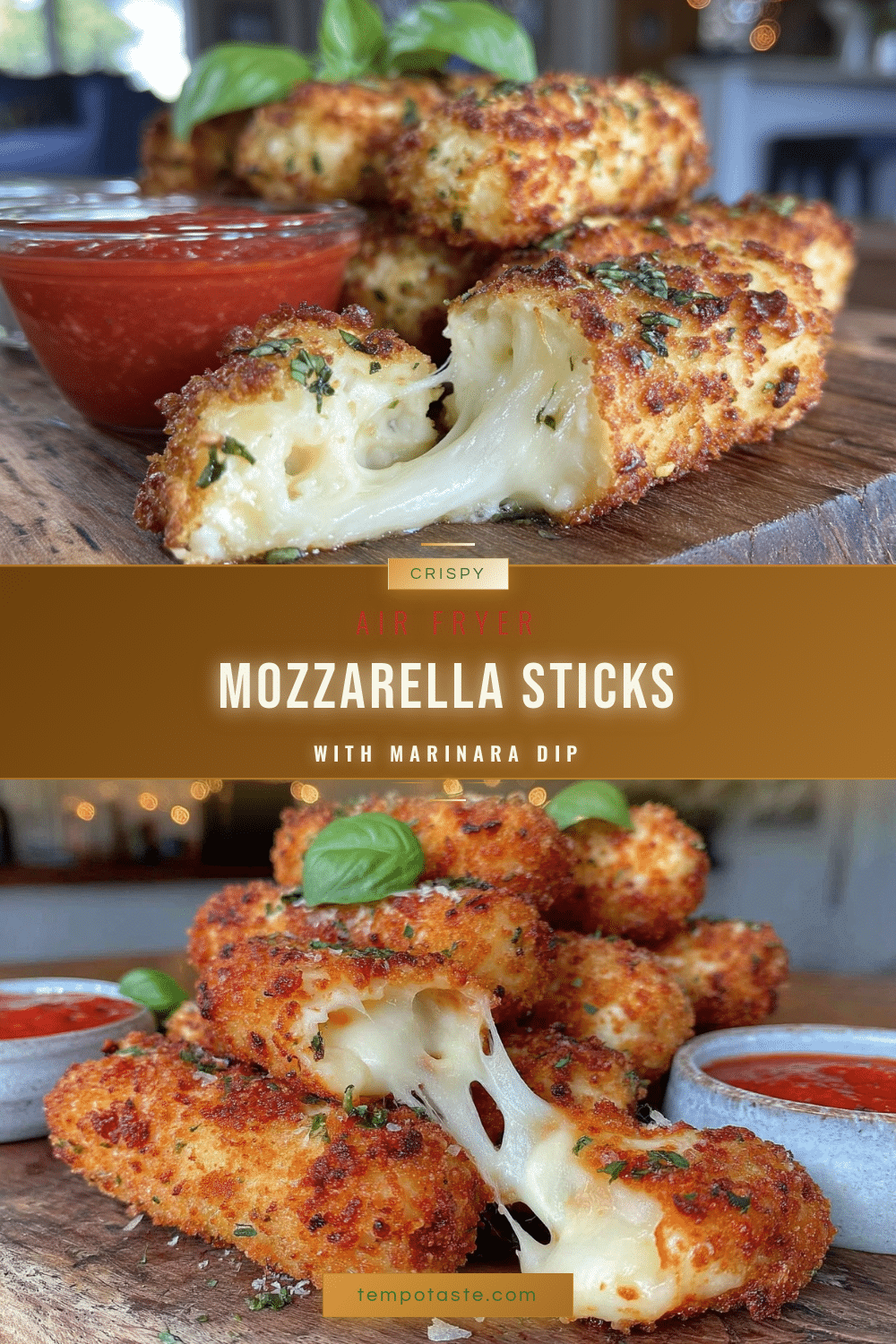 crispy air fryer mozzarella sticks recipe