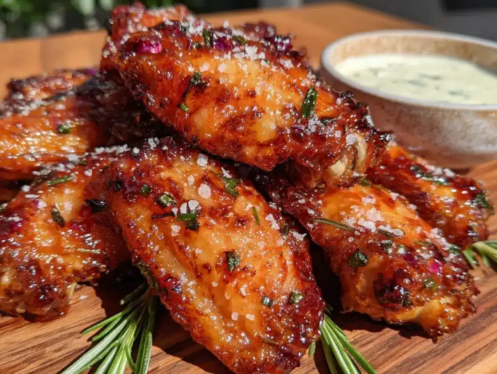crispy air fryer wings - featured image