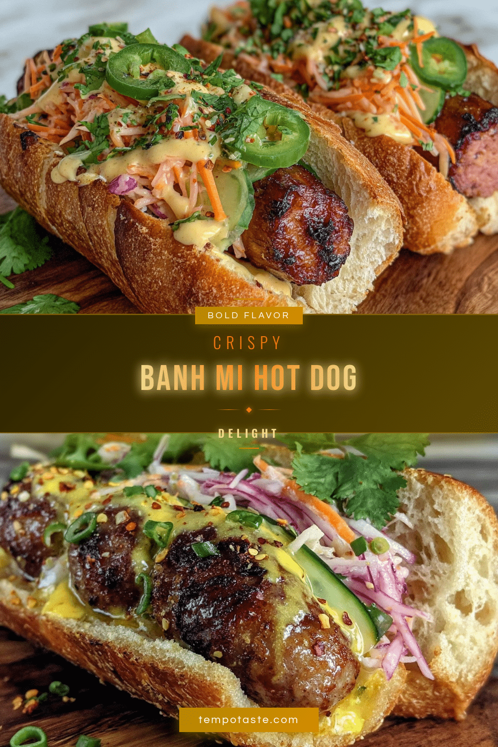 crispy bánh mì hot dog recipe