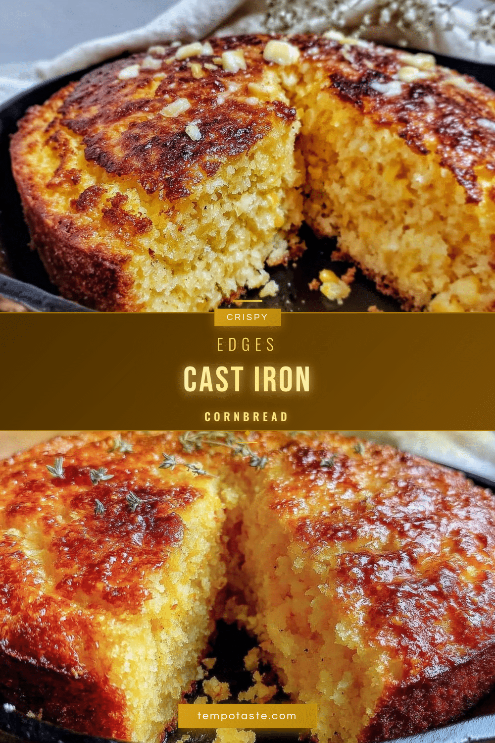 crispy cast iron cornbread recipe