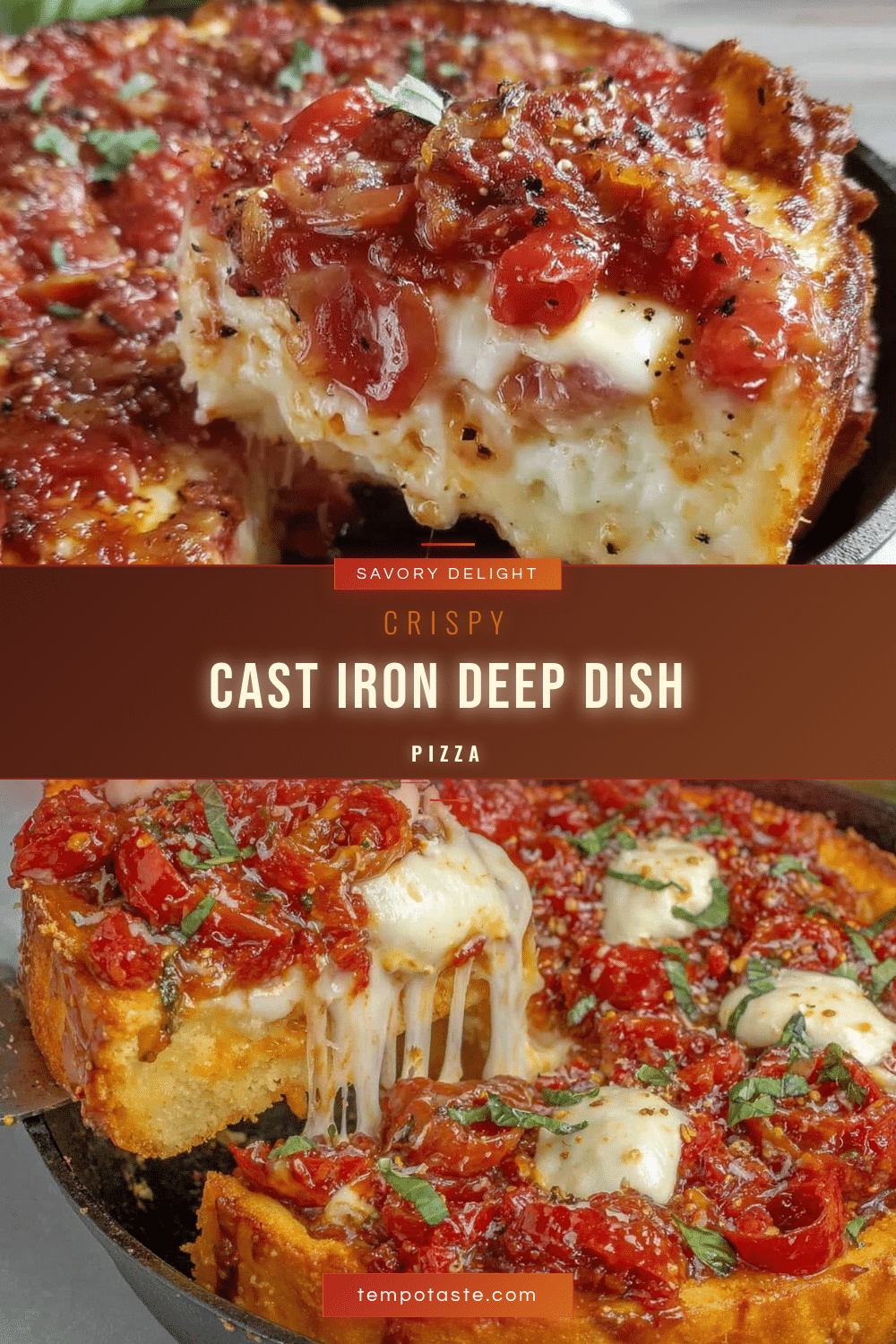 crispy cast iron deep dish pizza recipe