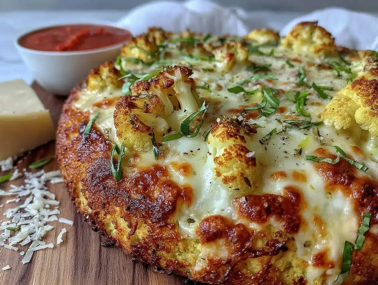 crispy cauliflower pizza crust preparation steps