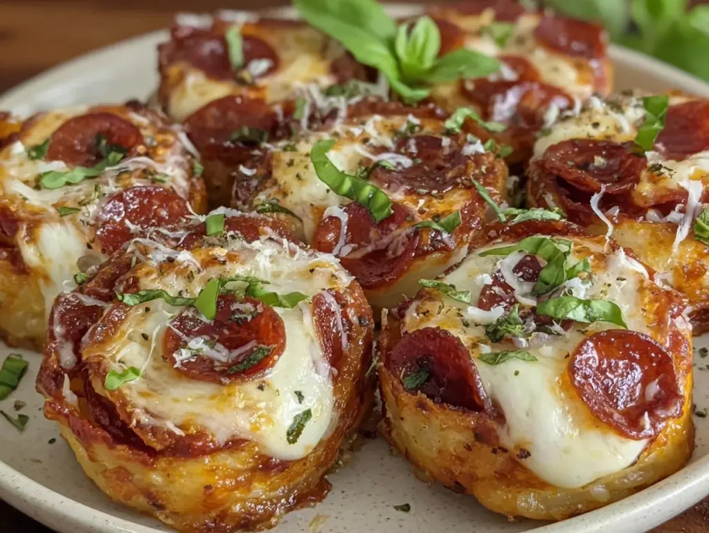 crispy cheesy pizza sushi rolls - featured image