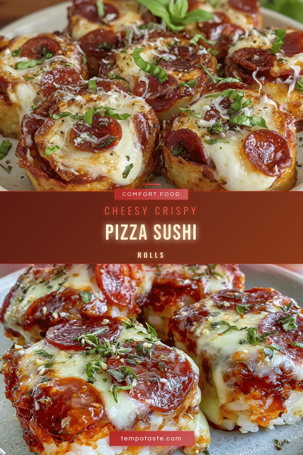 crispy cheesy pizza sushi rolls recipe