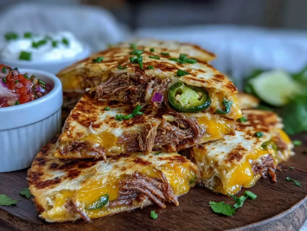 crispy corned beef quesadillas - featured image