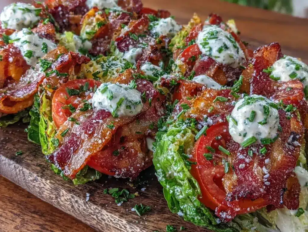 crispy deconstructed BLT salad bowl - featured image