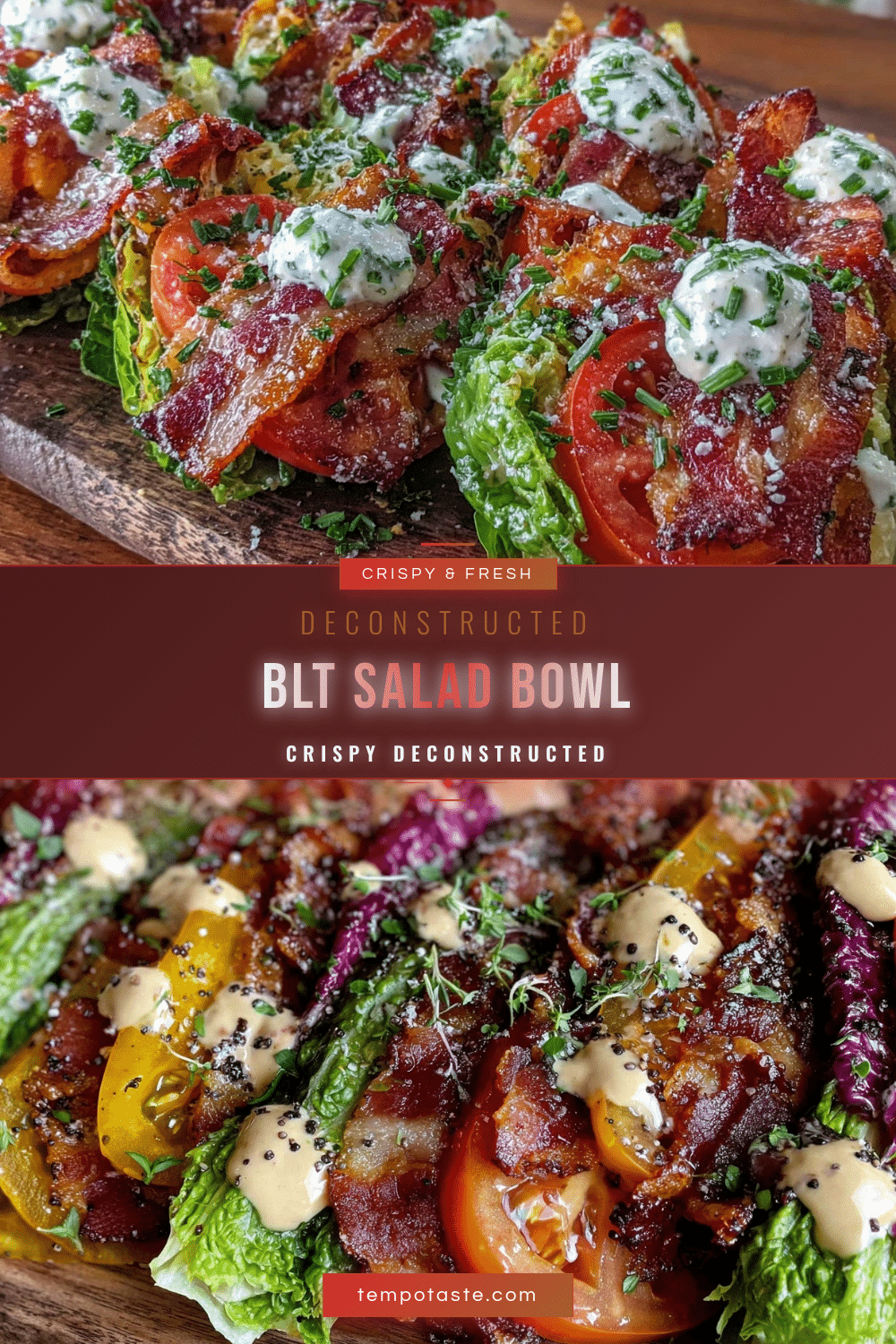 crispy deconstructed BLT salad bowl recipe