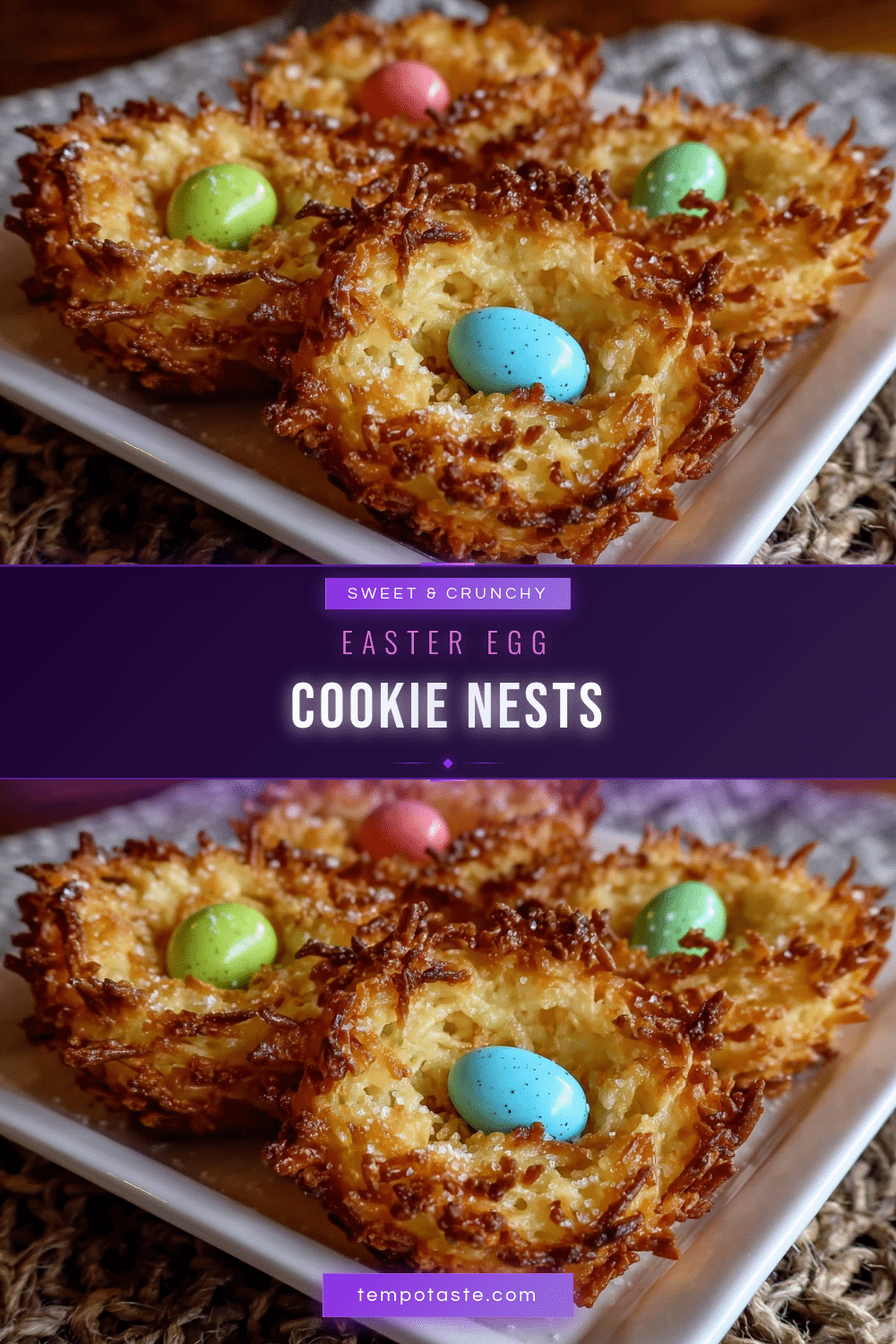crispy Easter egg cookie nests recipe