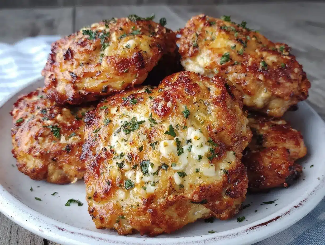 crispy garlic parmesan chicken thighs air fryer preparation steps