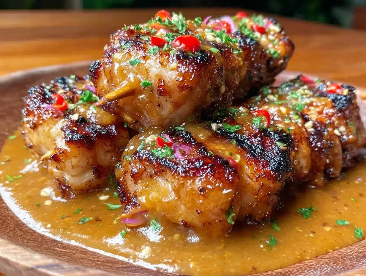 crispy grilled chicken skewers preparation steps