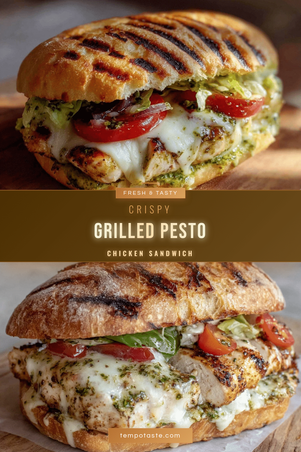 crispy grilled pesto chicken sandwich recipe