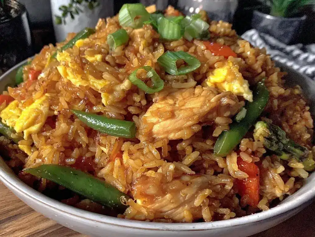 crispy homemade chicken fried rice - featured image
