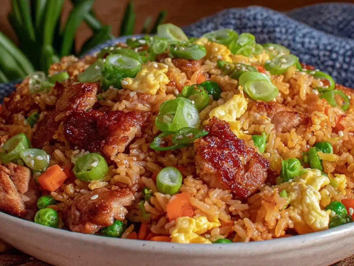 crispy homemade chicken fried rice preparation steps