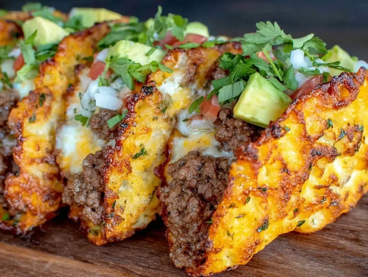 crispy keto beef tacos preparation steps