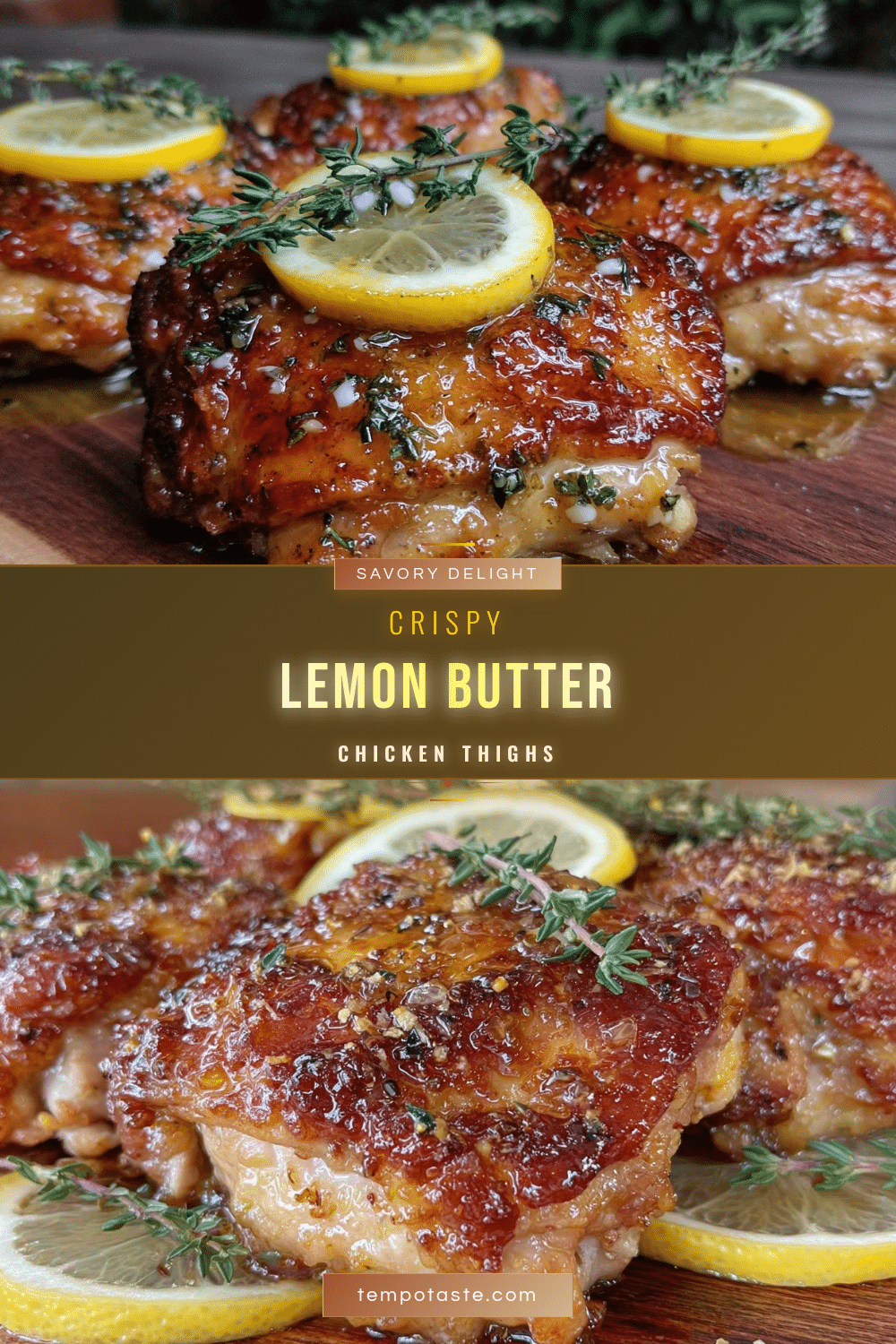 crispy lemon butter chicken thighs recipe