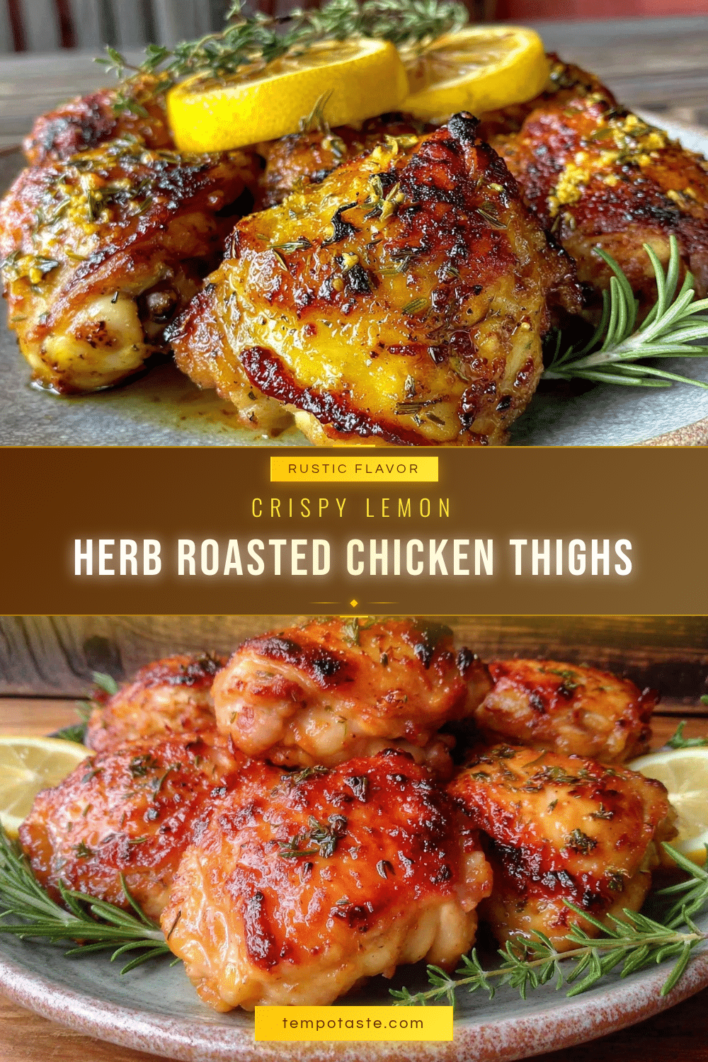 crispy lemon herb roasted chicken thighs recipe