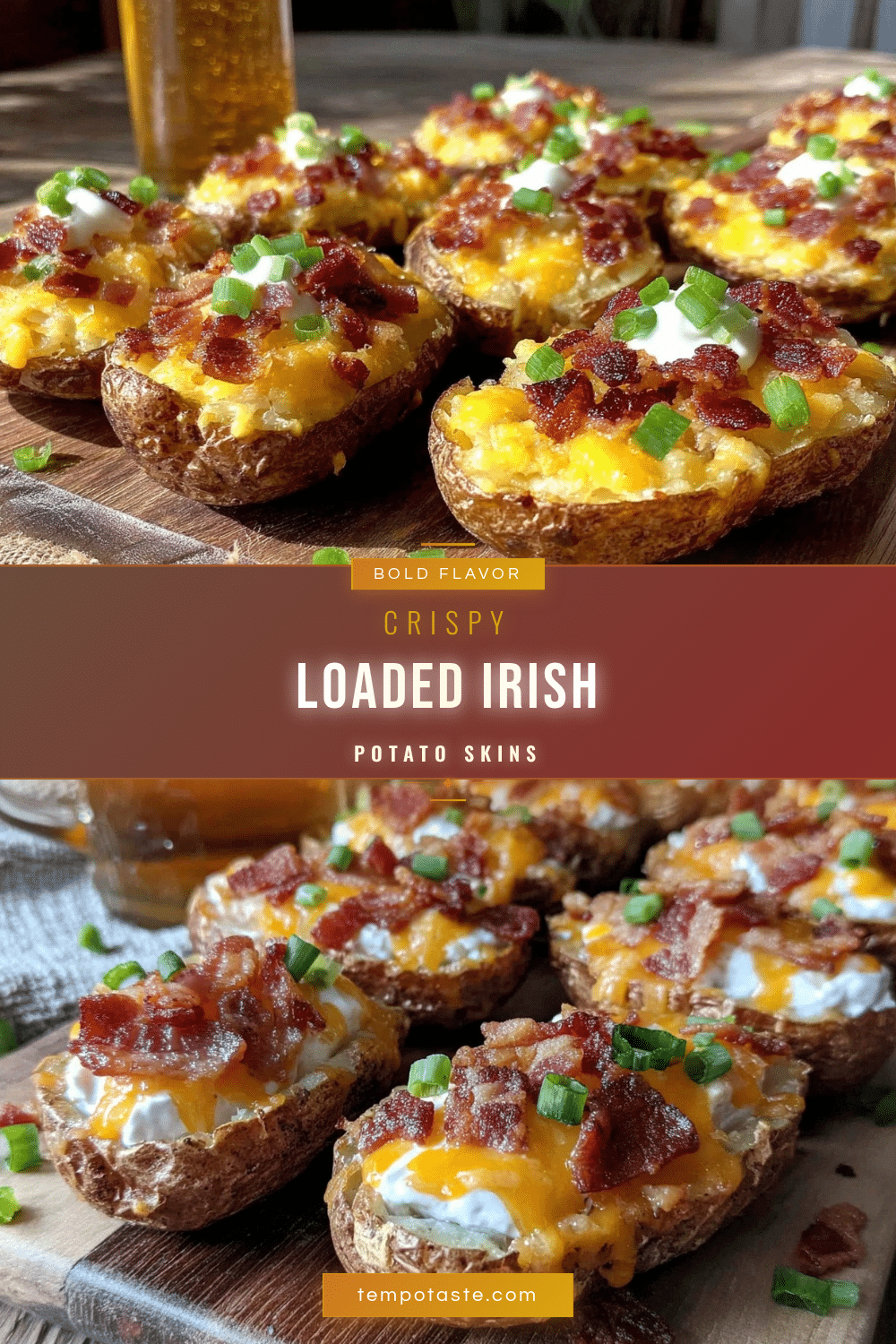 crispy loaded irish potato skins recipe