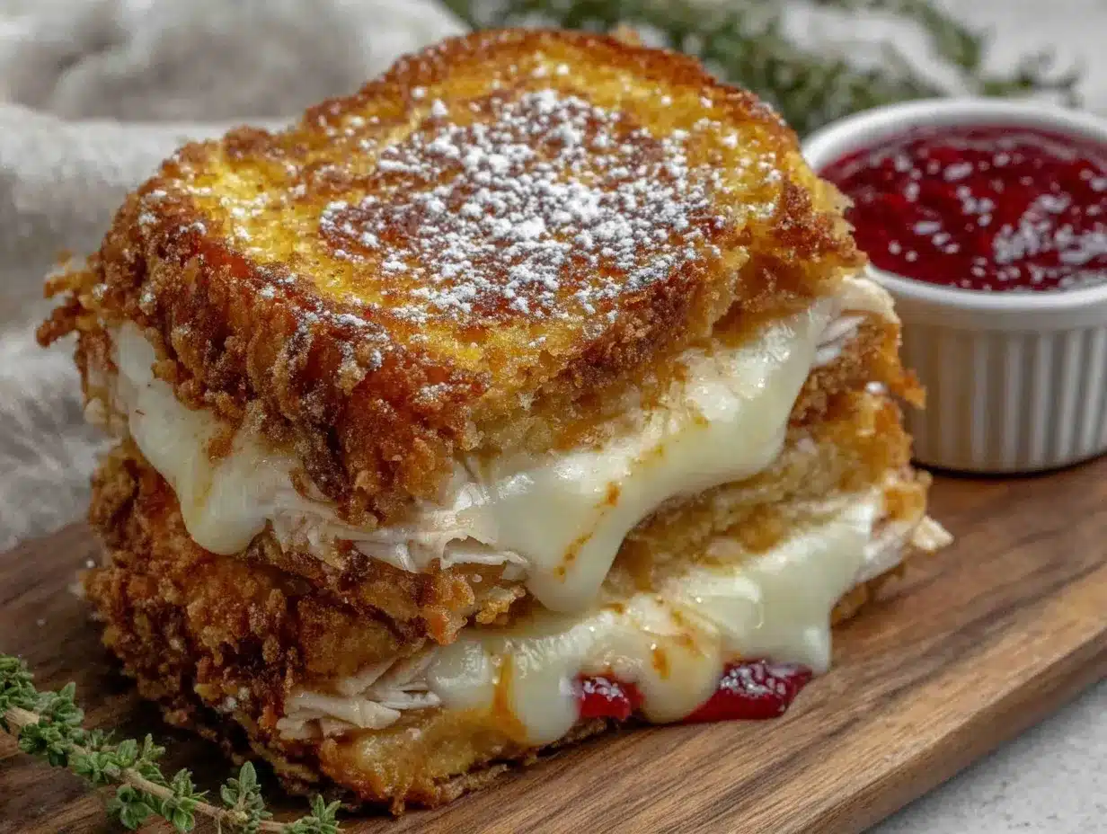 Crispy Monte Cristo Sandwich preparation steps