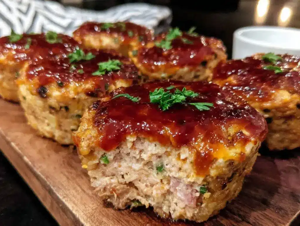 crispy muffin tin meatloaf bites - featured image