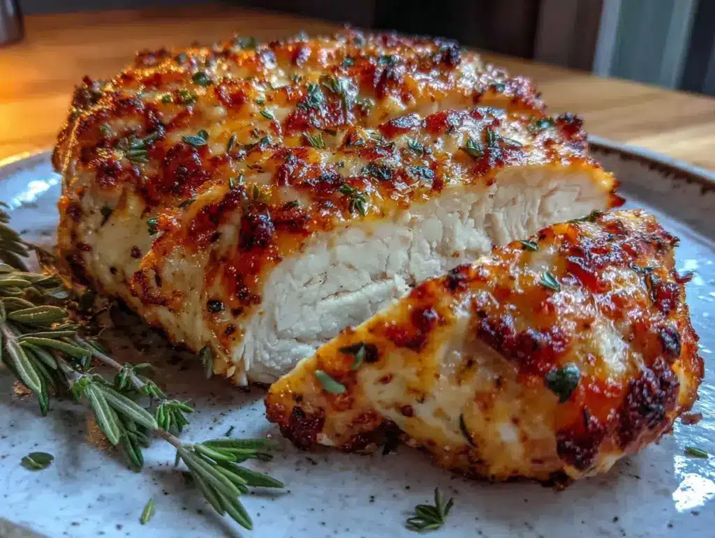 crispy parmesan crusted chicken bites - featured image