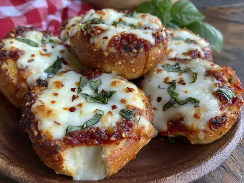 crispy pizza bagel bites - featured image