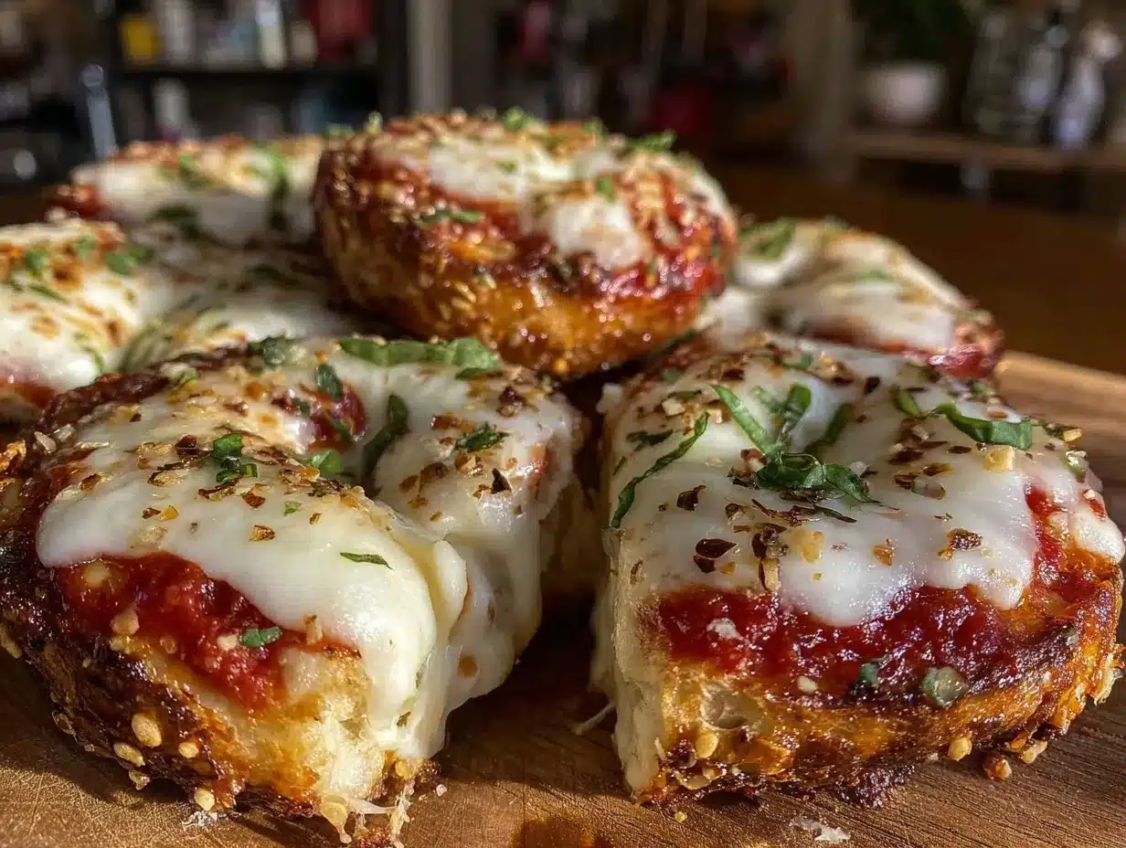 crispy pizza bagel bites preparation steps