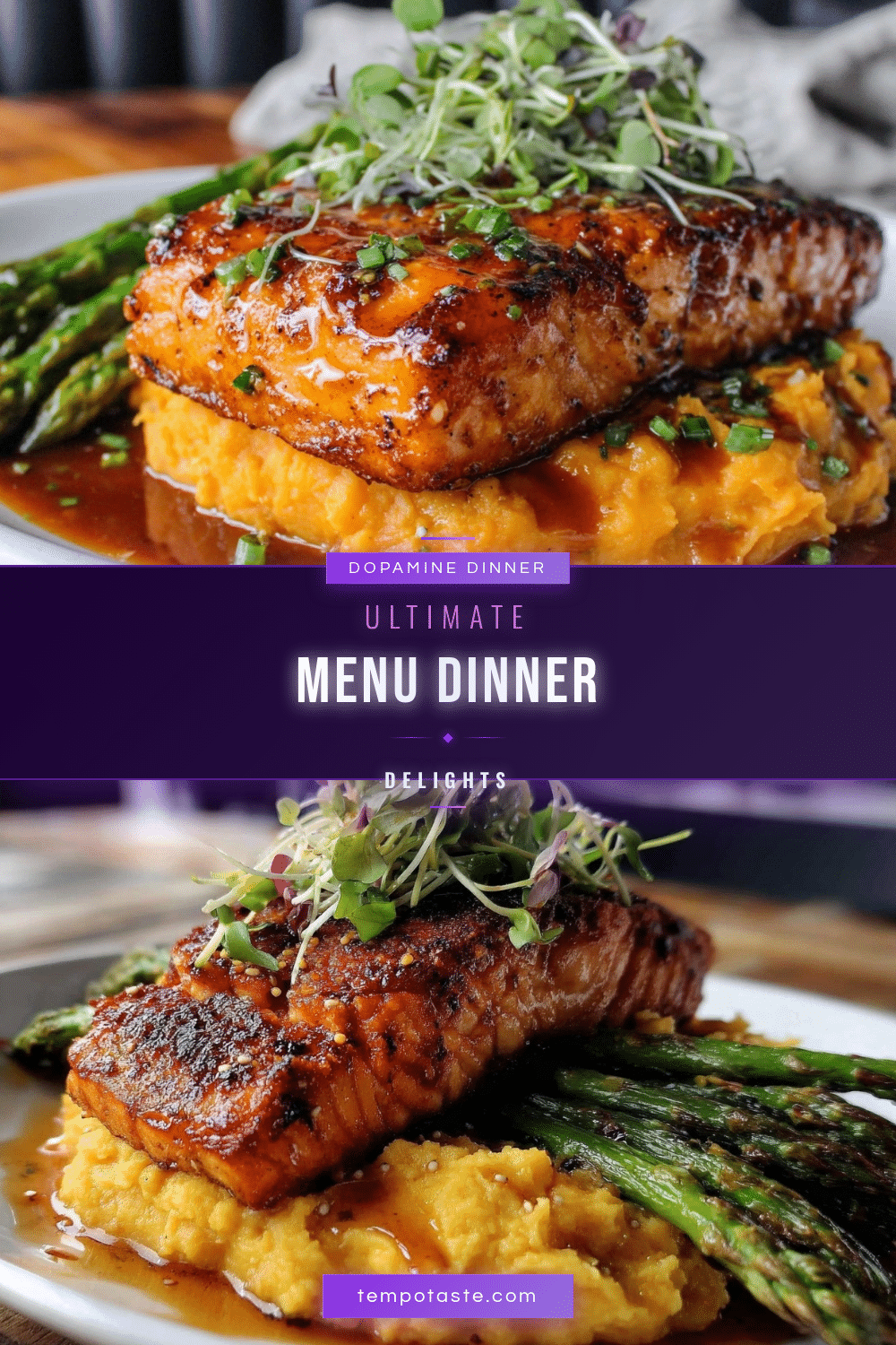 crispy salmon and creamy sweet potatoes recipe