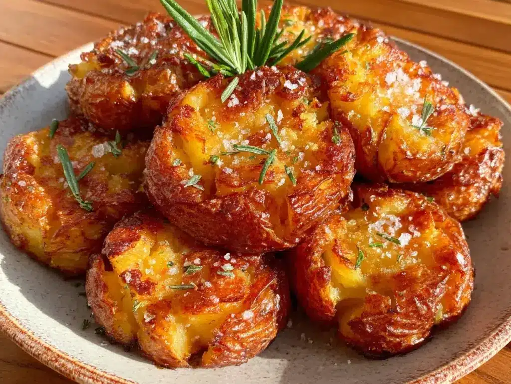 crispy smashed potatoes recipe - featured image