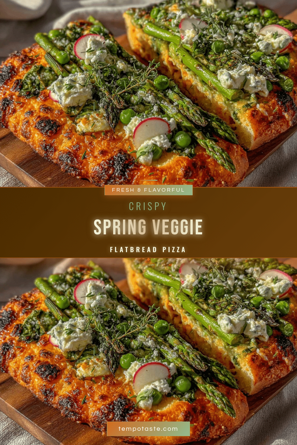 crispy spring veggie flatbread pizza recipe