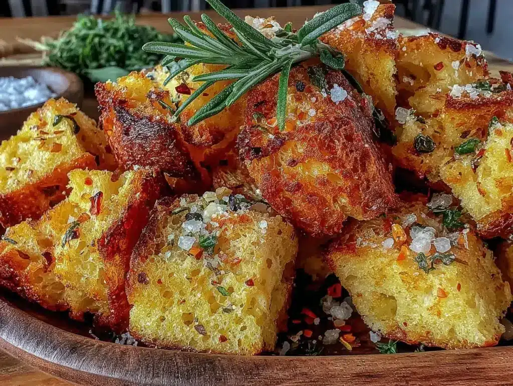 crispy stale bread croutons - featured image