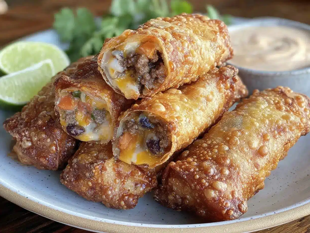 crispy taco egg rolls preparation steps