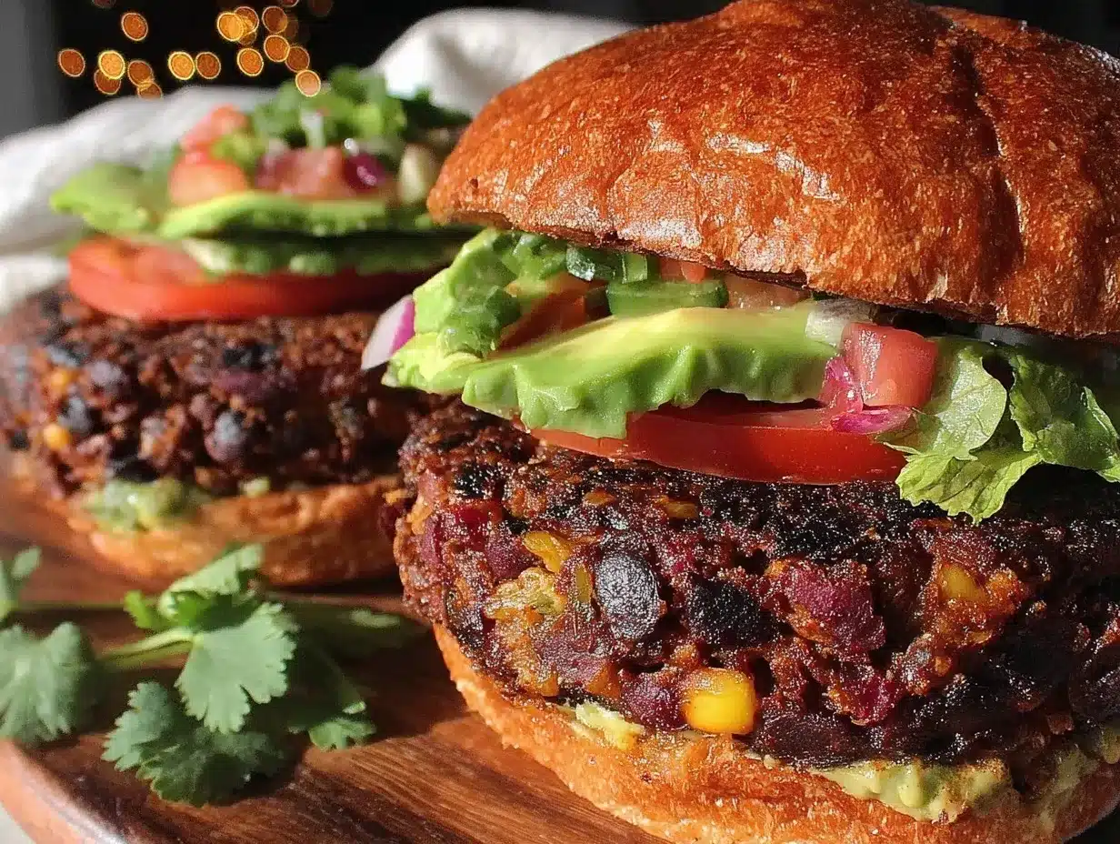 crispy vegan black bean burgers preparation steps