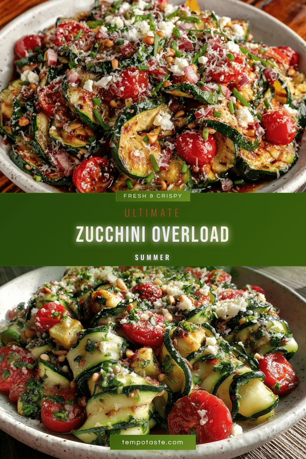 crispy zucchini overload summer salad recipe