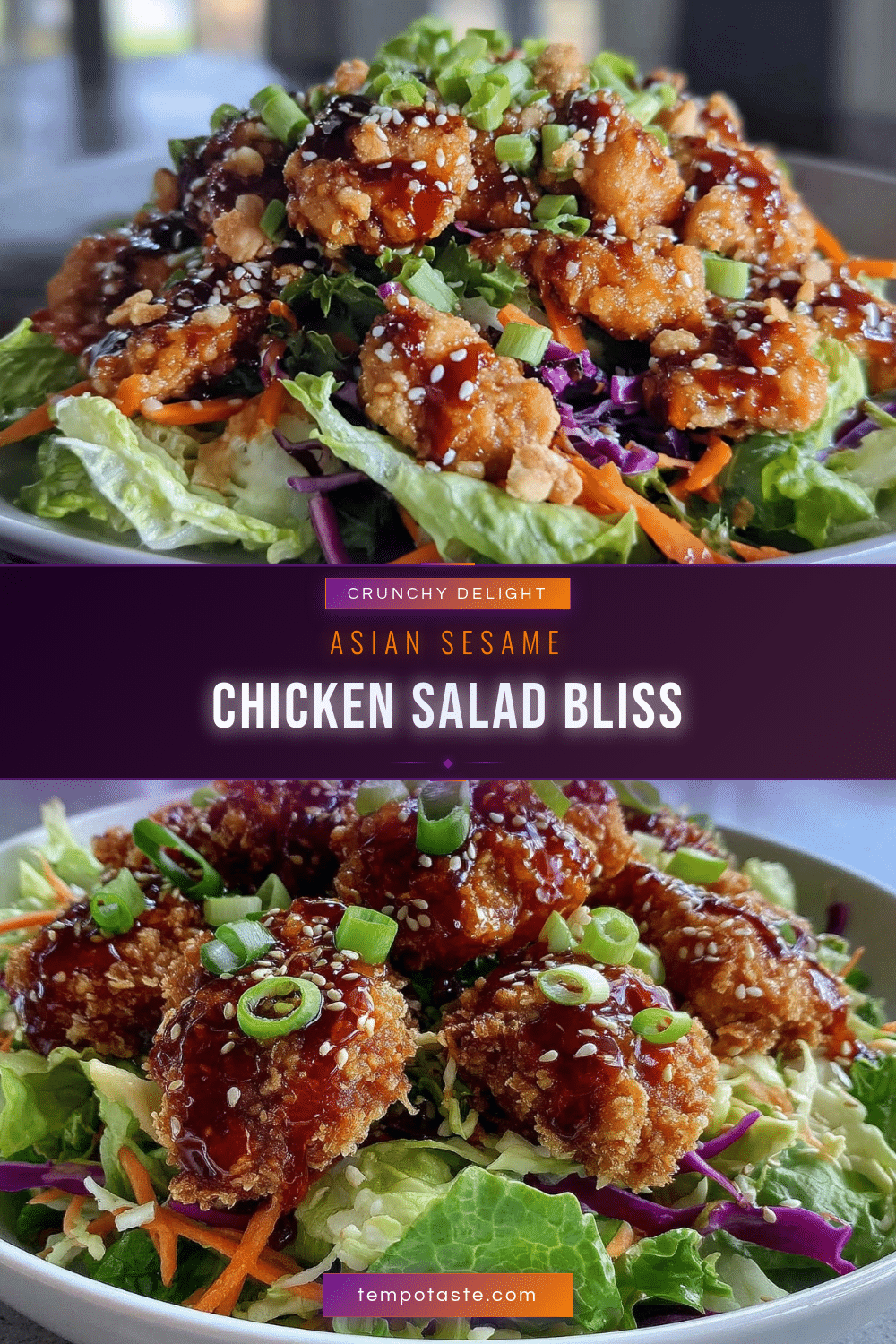 Crunchy Asian Sesame Chicken Salad recipe