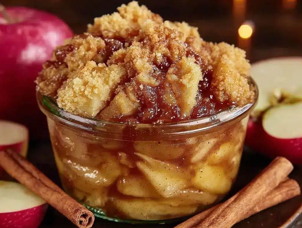 deconstructed apple pie jar - featured image
