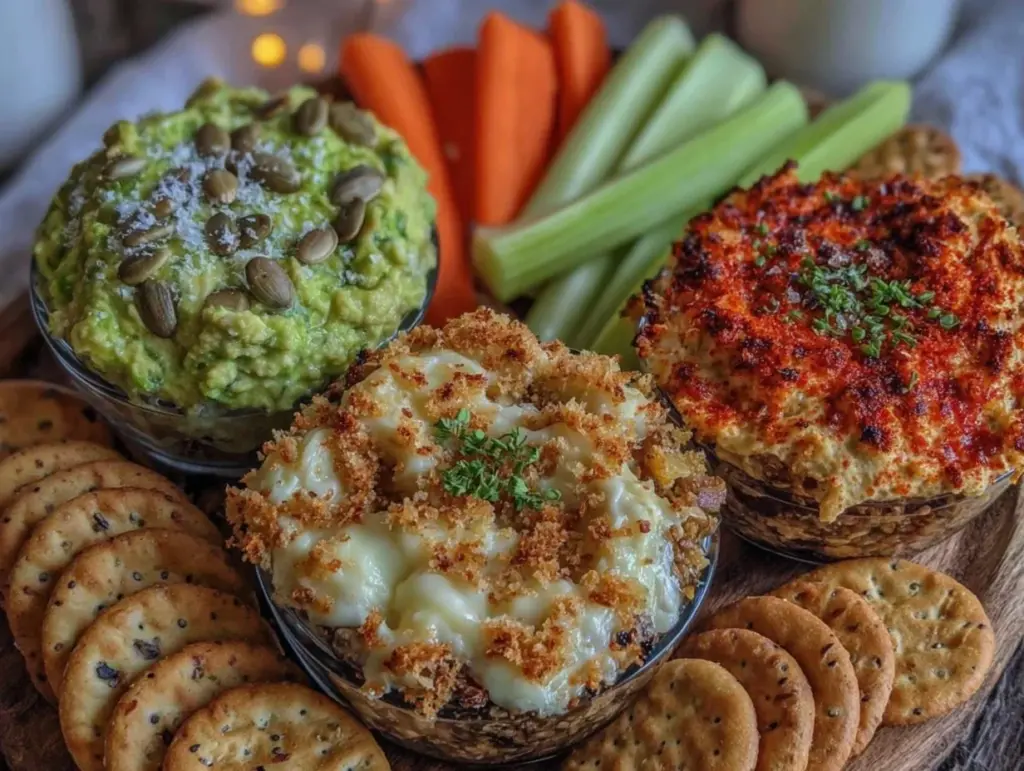 delicious crunchy topped dips - featured image