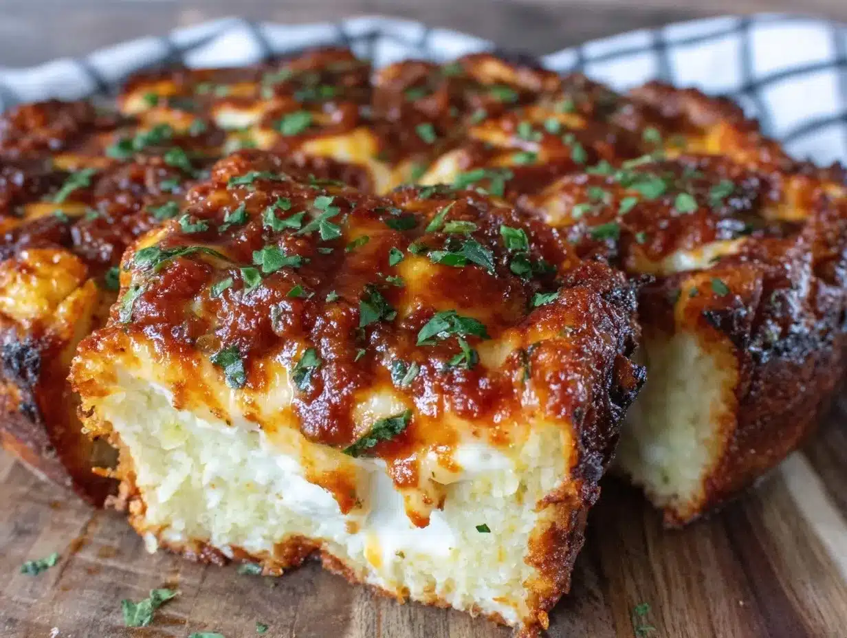 Detroit-style deep dish pizza preparation steps