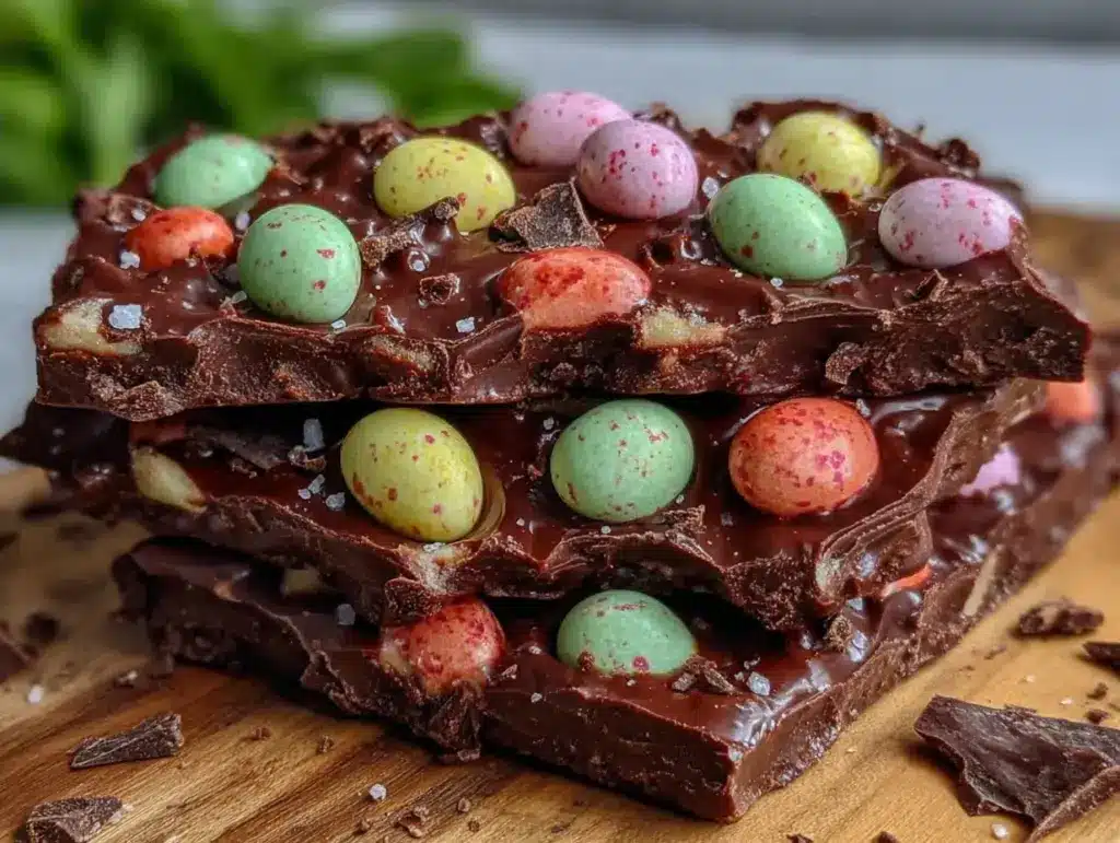 Easter egg chocolate bark - featured image