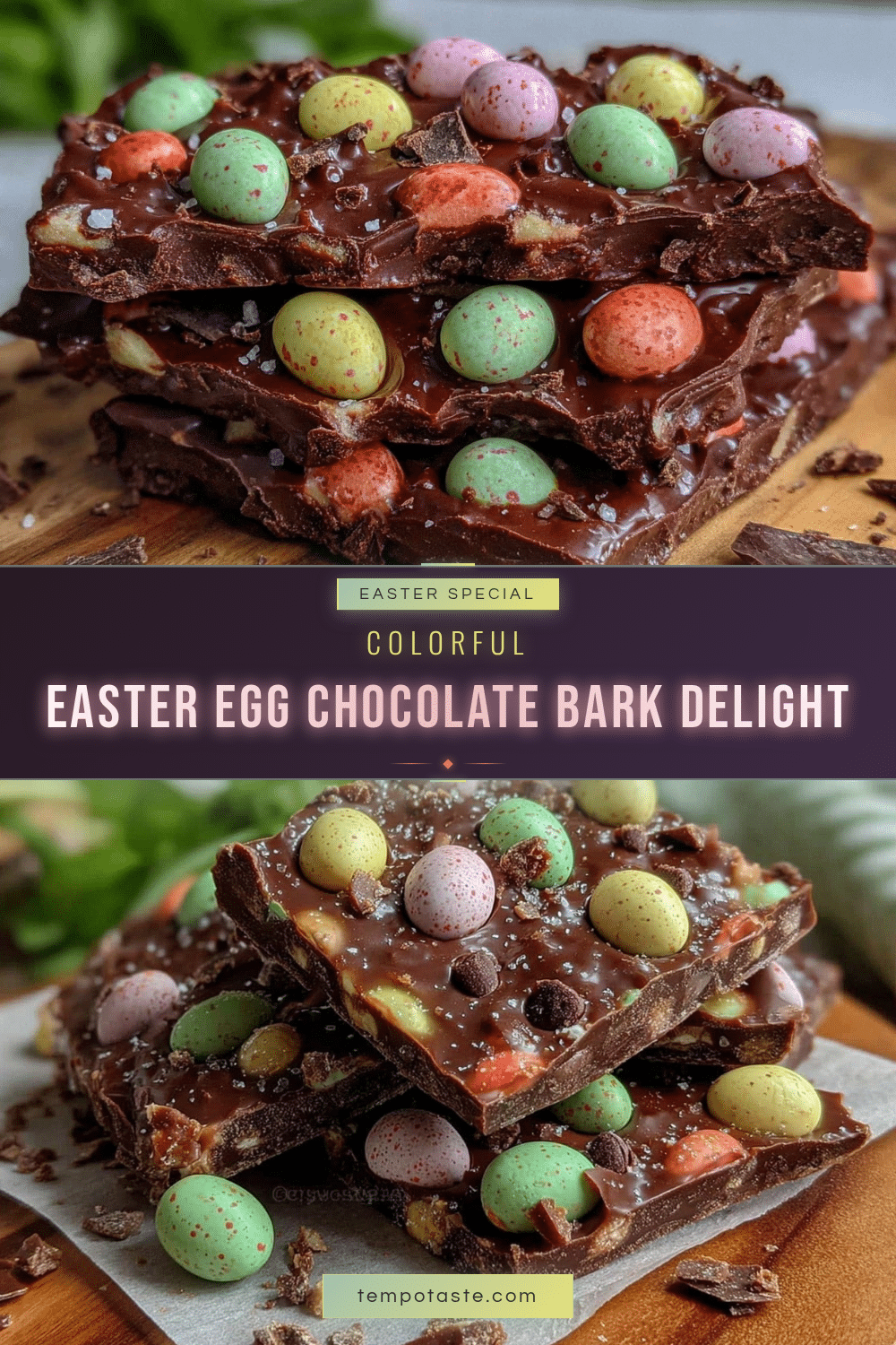 Easter egg chocolate bark recipe