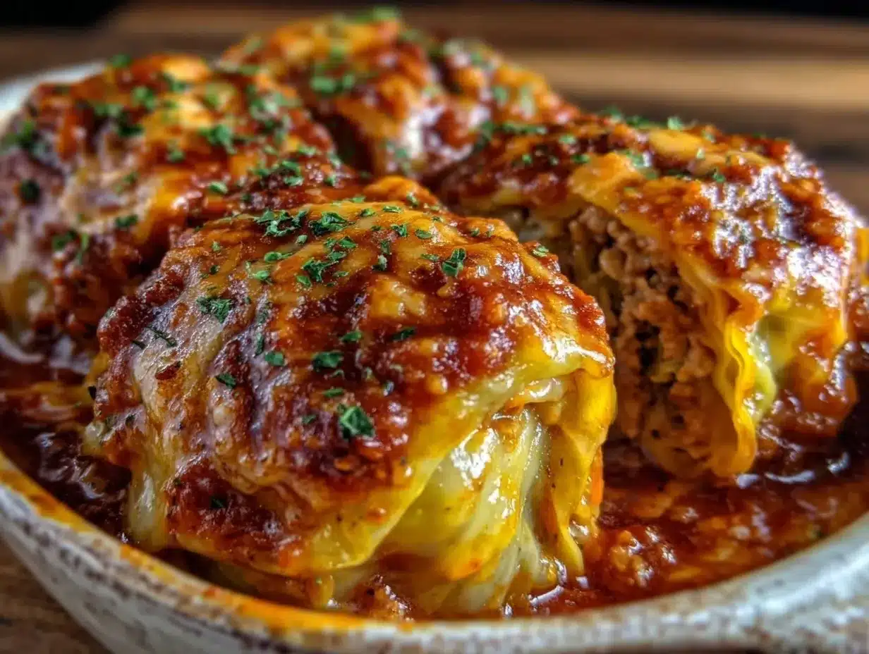 easy cheesy cabbage roll casserole preparation steps