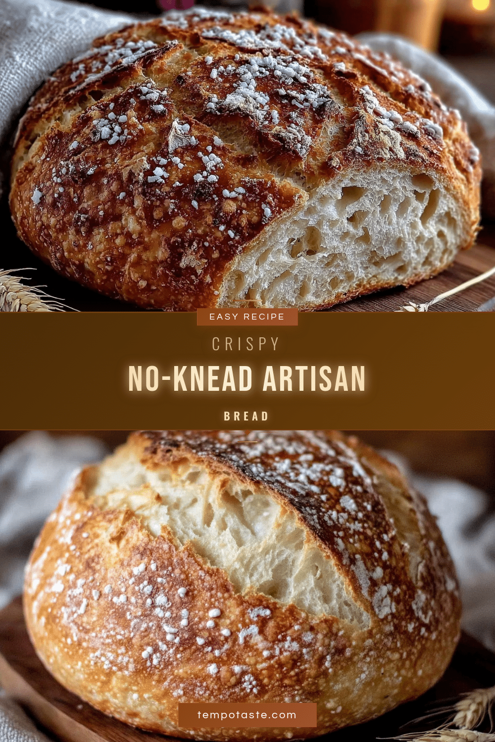 easy crispy no-knead artisan bread recipe