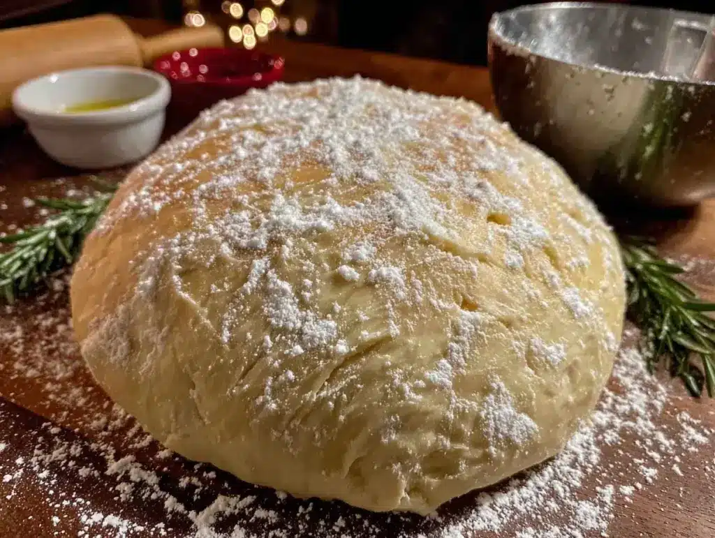 easy fluffy food processor pizza dough - featured image