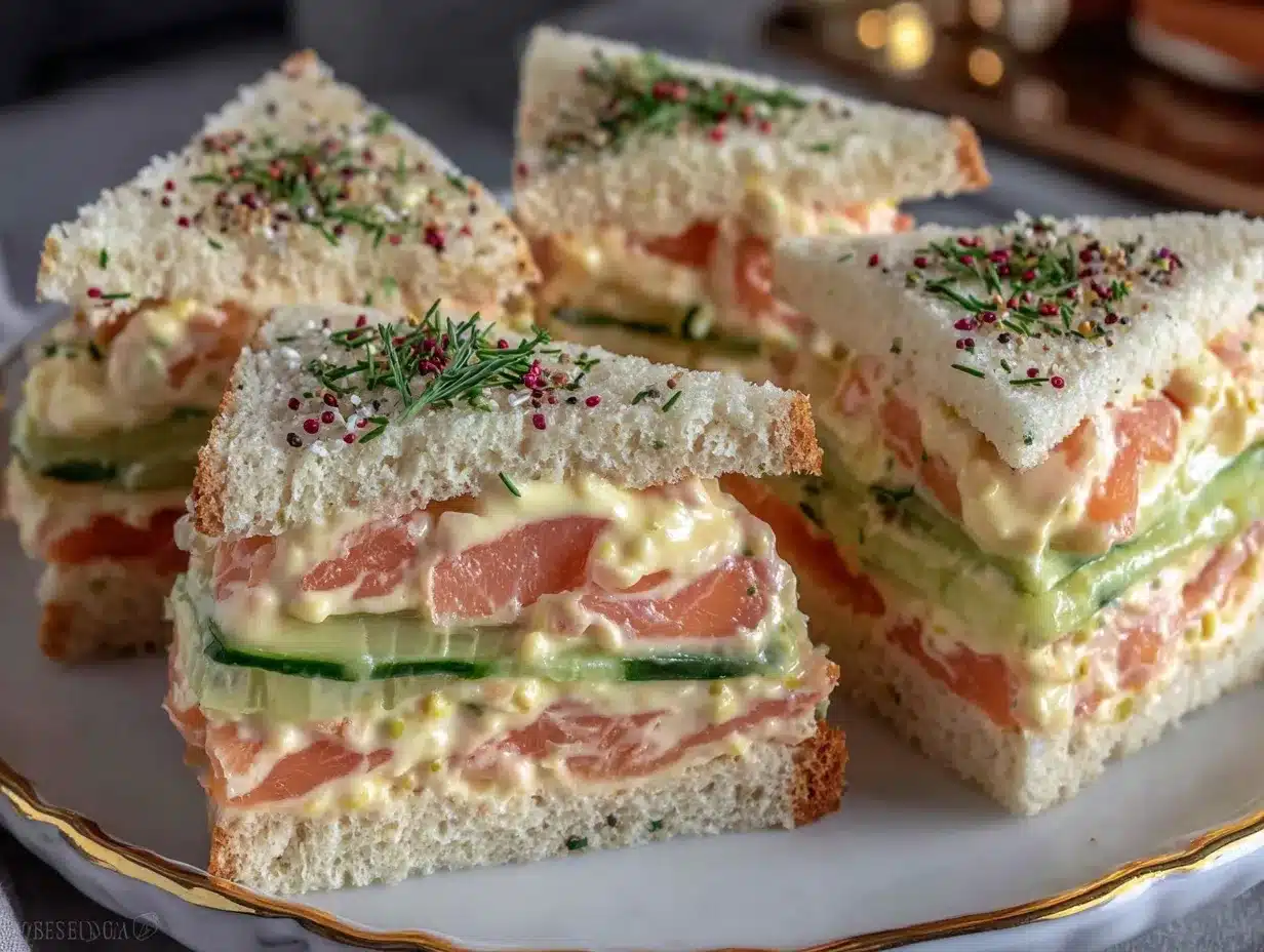Elegant Bridgerton Tea Sandwiches preparation steps