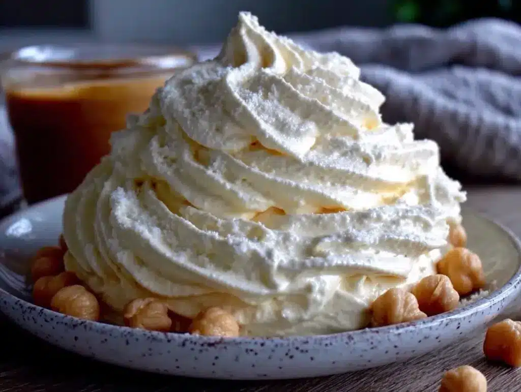 fluffy chickpea meringue recipe - featured image