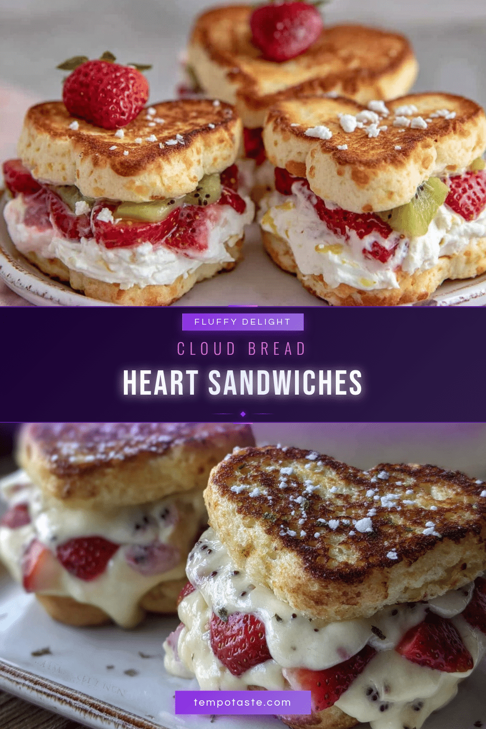 fluffy cloud bread heart sandwiches recipe