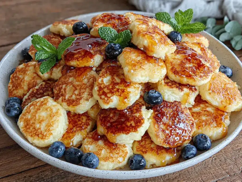 fluffy pancake cereal bites - featured image